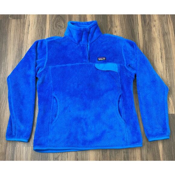 Patagonia Tops - Women Patagonia Re-Tool Snap-T royal blue fleece pullover sweatshirt, M